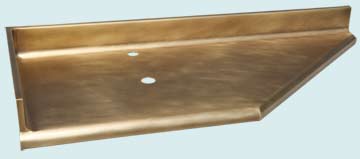 Countertops - Bronze Countertops- Straight Bronze Countertops - Angled W/ Hole For Vessel # 4613