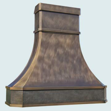 Custom Bronze Range Hoods Tall French Sweep 4780