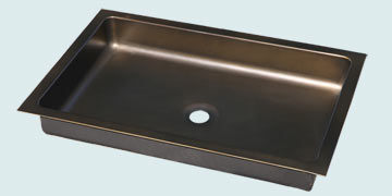 Kitchen Sinks - Bronze Kitchen Sinks- Custom Kitchen Sinks Bronze Kitchen Sinks - Shallow Undermount W/ Medium Patina # 5221