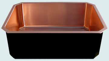 Kitchen Sinks - Copper Kitchen Sinks- Custom Kitchen Sinks Copper Kitchen Sinks - Octagonal Undermount With Natural Finish # 3445