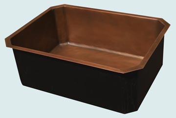 Kitchen Sinks - Copper Kitchen Sinks- Custom Kitchen Sinks Copper Kitchen Sinks - Octagon in Smooth Copper # 3635