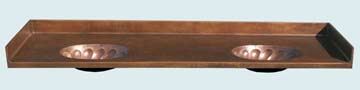 Countertops - Copper Countertops- Straight Copper Countertops - Decorative Oval Sinks # 3332