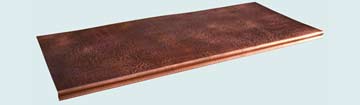Countertops - Copper Countertops- Straight Copper Countertops - Reverse Hammered Mon Ami # 4265