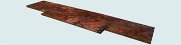 Countertops - Copper Countertops- Straight Copper Countertops - Lori's Bold Old World Patina,Extended Front # 3990