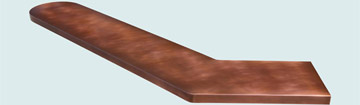 Countertops - Copper Countertops- L Shape Copper Countertops - V Bartop # 4006