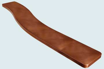 Countertops - Copper Countertops- Curve Copper Countertops - S Curve Bar Top # 4007