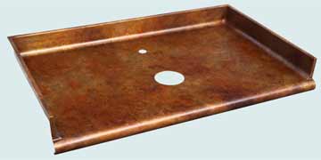 Countertops - Copper Countertops- Straight Copper Countertops - Renoir Old World Patina # 4402