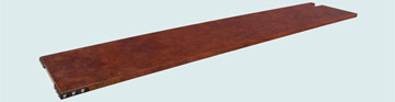 Countertops - Copper Countertops- Straight Copper Countertops - Renoir Old World Patina/Straps W/ Clavos # 4413