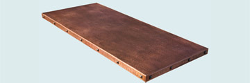 Countertops - Copper Countertops- Straight Copper Countertops - Clavos Edge Detail # 4422
