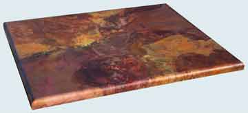 Countertops - Copper Countertops- Island Copper Countertops - Claire Edges W/ Lori's Bold Old World Patina # 4474