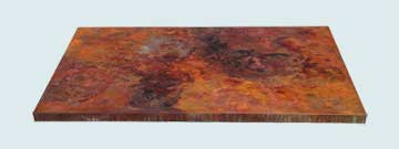 Countertops - Copper Countertops- Island Copper Countertops - Lori's Bold Old World Patina # 4500