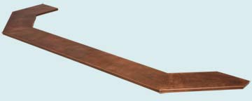 Countertops - Copper Countertops- Commercial Bartops Copper Countertops - Hammered Wraparound Bartop # 4622