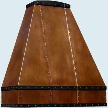 Handcrafted-Copper-Hoods-Lap Seam Pyramid W/ Flat Rivets