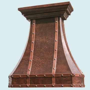 Custom Copper Range Hoods Tall French Country 2451