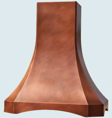 Custom Copper Range Hoods French Sweep 2419