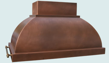 Custom Copper Range Hoods Double Roll 2446