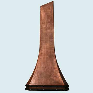 Custom Copper Range Hoods Tall French Sweep 2753