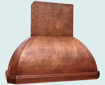 Custom Copper Range Hoods French Roll 2763