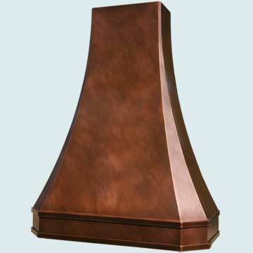 Custom Copper Range Hoods Tall French Sweep 2767