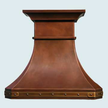 Custom Copper Range Hoods Tall French Country 2773