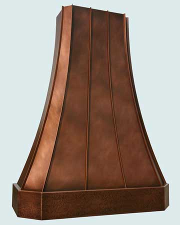 Custom Copper Range Hoods Tall French Sweep 2774