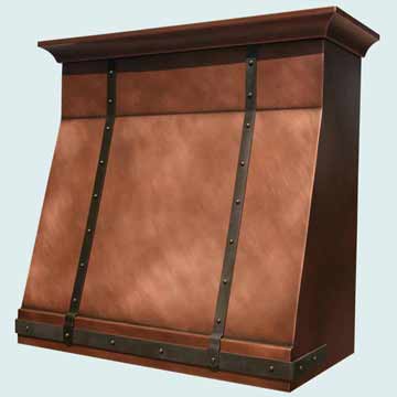 Custom Copper Range Hoods Slope Front 2781