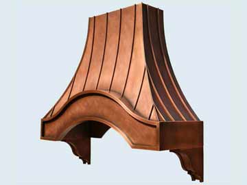 Custom Copper Range Hoods Eyebrow 2800