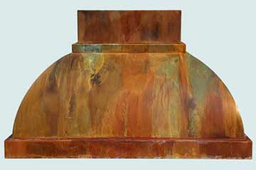 Handcrafted-Copper-Hoods-Santa Fe Old World Patina,Stepped Bottom