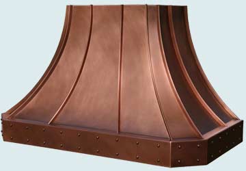 Custom Copper Range Hoods French Sweep 2805