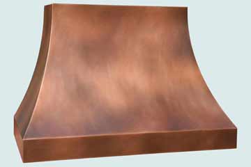 Custom Copper Range Hoods Double Sweep 2807