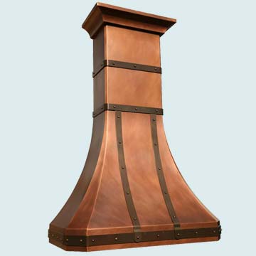 Custom Copper Range Hoods Tall French Country 2809