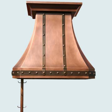 Custom Copper Range Hoods Tall French Country 2810