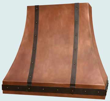 Custom Copper Range Hoods Double Sweep 2912