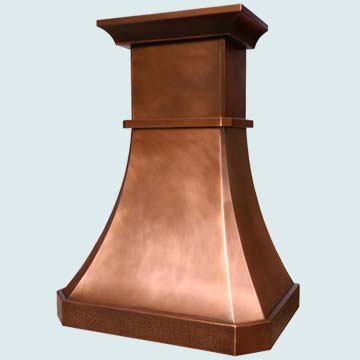 Custom Copper Range Hoods Tall French Country 2913