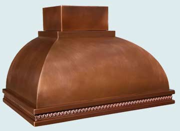 Custom Copper Range Hoods Double Roll 2956