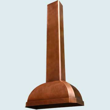 Custom Copper Range Hoods French Roll 2959