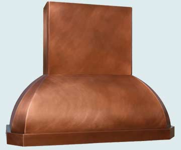 Custom Copper Range Hoods French Roll 3015