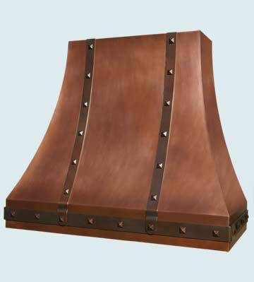 Custom Copper Range Hoods Double Sweep 3023