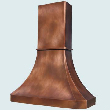 Custom Copper Range Hoods Tall French Sweep 3024