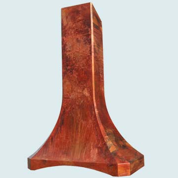 Custom Copper Range Hoods Tall French Sweep 3039