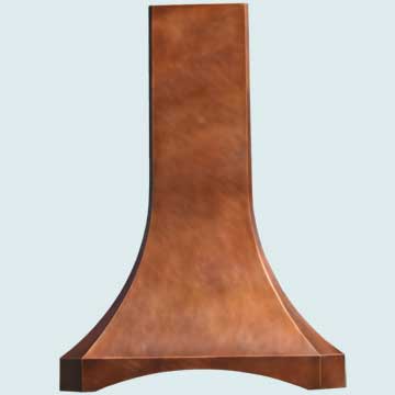 Custom Copper Range Hoods Tall French Sweep 3091