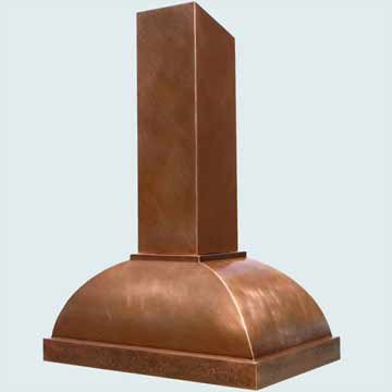 Custom Copper Range Hoods Double Roll 3103