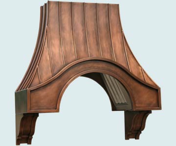 Custom Copper Range Hoods Eyebrow 3110