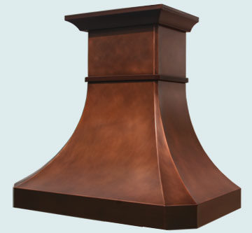 Handcrafted-Copper-Hoods-Smooth Body W/ Crown & Molding