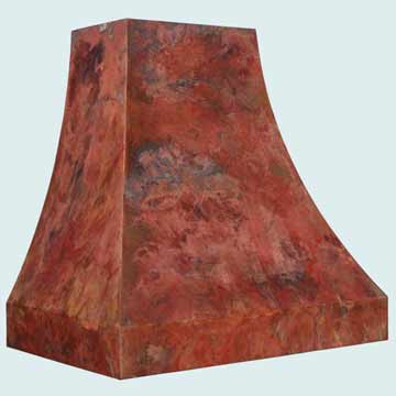 Custom Copper Range Hoods Double Sweep 3144