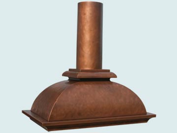 Custom Copper Range Hoods French Bell 3169