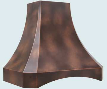 Custom Copper Range Hoods French Sweep 3173