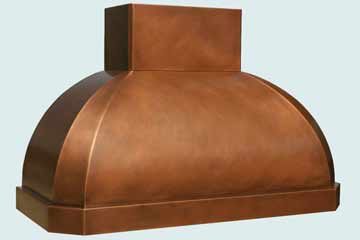 Custom Copper Range Hoods French Roll 3182