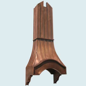 Custom Copper Range Hoods Eyebrow 3188