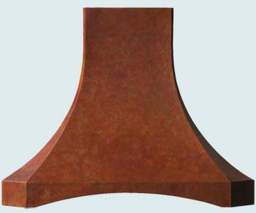 Custom Copper Range Hoods French Sweep 3196